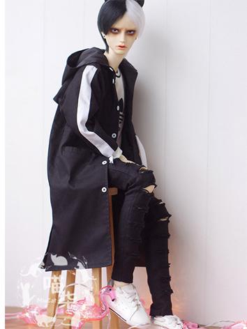 BJD Clothes Boy Black/Mint/Gray Windcoat Outfit for SD13/SD17/70cm Ball-jointed Doll