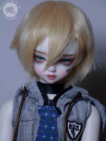 BJD Short Gold Hair Wig for SD/MSD Size Ball-jointed Doll