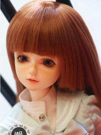 BJD Wig Boy Bright Brown Straight Hair Wig for SD/MSD/YSD Size Ball-jointed Doll