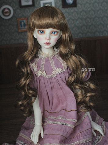 BJD Wig Female Gold/Chocolate Curly HAIR Wig for SD/MSD/YSD Size Ball-jointed Doll