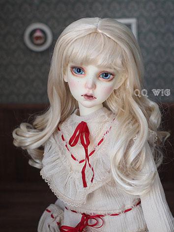BJD Wig 1/3 Light Gold Curly HAIR Wig for SD Size Ball-jointed Doll