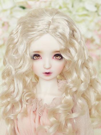 BJD Wig 1/3 Light Gold Curly Hair Wig for SD Ball Jointed Doll