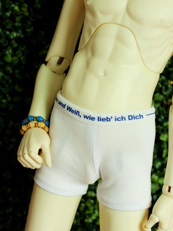 1/3 1/4 70cm Clothes Boy Underpants White Printed Panties for 70cm/SD/MSD Ball-jointed Doll