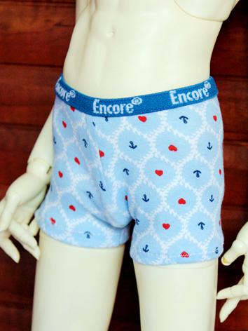 1/3 1/4 70cm Clothes Boy Underpants Light Blue Printed Panties for 70cm/SD/MSD Ball-jointed Doll