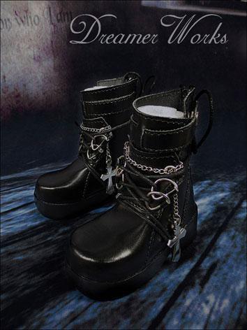 1/3 1/4 PUNK Cross Shoes for SD/MSD Ball-jointed Doll