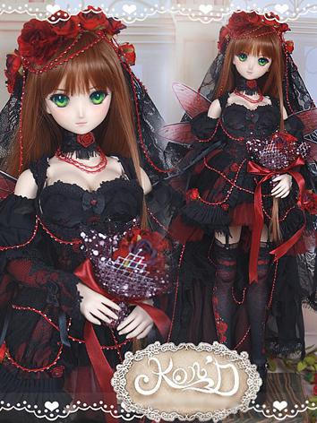 BJD Clothes DD/SD10/SD13 size Dress Black Elf Wedding Dress Suit Ball-jointed Doll