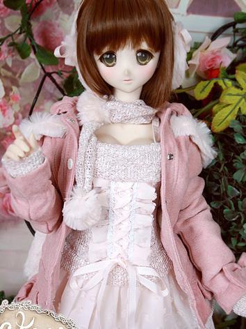 BJD Clothes DD/SD10/SD13 size Dress Pink Winter Suit Ball-jointed Doll