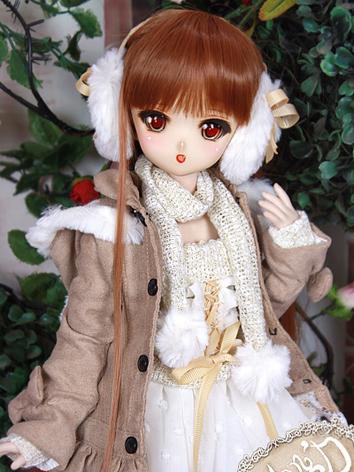 BJD Clothes MSD/MDD/DSD size Dress Khaki Winter Suit Ball-jointed Doll