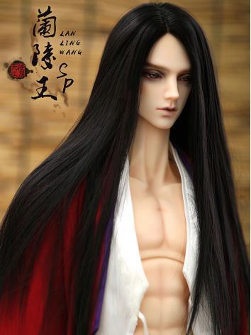 BJD Wig 1/3 Lanling Red&Black traditional long hair WG117081 for SD Size Ball-jointed Doll