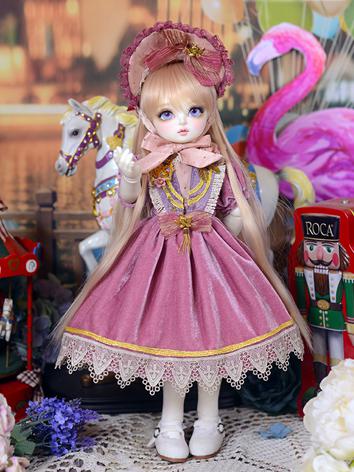 BJD Clothes Girl Pink Dress Suit for YSD/MSD/SD Ball-jointed Doll