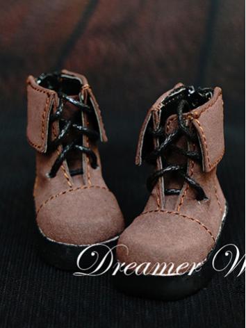 1/6 Shoes Male Brown Short Boots for YSD Ball-jointed Doll