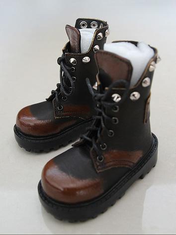 1/3 1/4 70cm Shoes Male Short Punk Boots for SD/70cm/MSD Ball-jointed Doll
