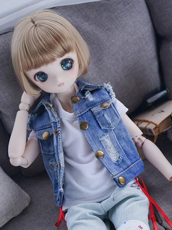 1/4 Clothes Jeans Vest for DSD/MSD Ball-jointed Doll