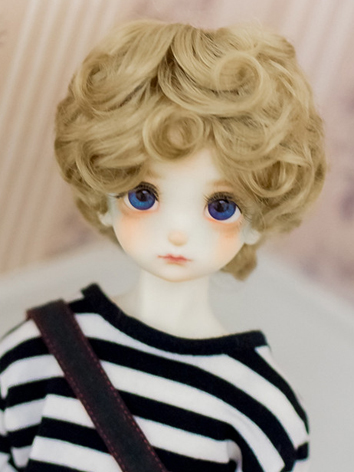 Details about   1/3 22-23cm BJD SD MSD Wig Blonde Short Wig for Boy/Uncle Doll Dollfie Wig Hair