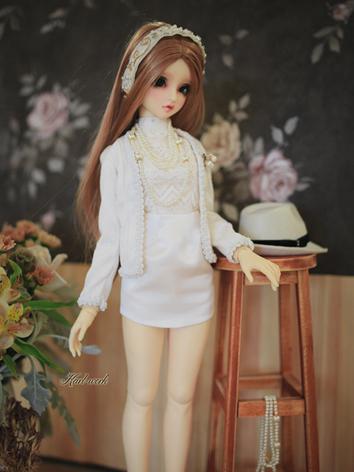 BJD Clothes Girl White Suit for SD Ball-jointed Doll