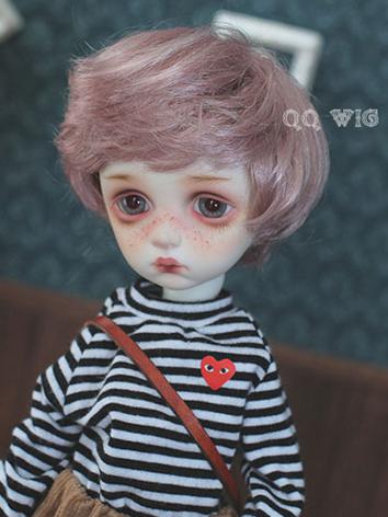 BJD Wig Boy Light Purple Short Hair Wig for SD/MSD/YSD Size Ball-jointed Doll