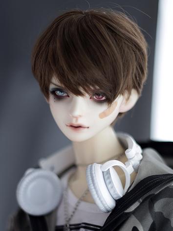 1/3 1/4 1/6 Wig Boy Dark Brown/Gold Short Hair Wig for SD/MSD/YSD Size Ball-jointed Doll