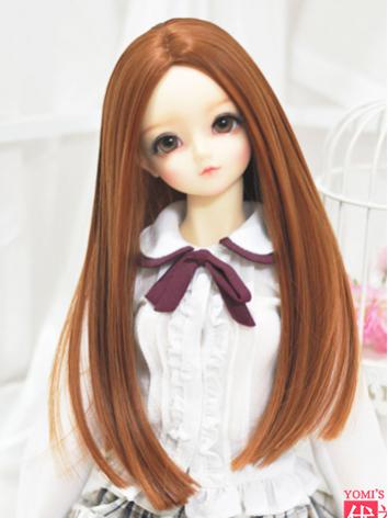 BJD Girl Orange Brown Straight Hair wig for SD Size Ball-jointed Doll