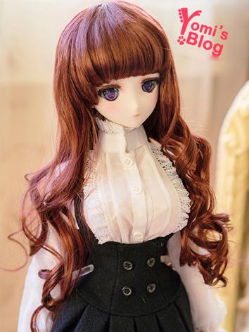 BJD Girl Wine/Gold Hair wig for SD/MSD/YSD Size Ball-jointed Doll