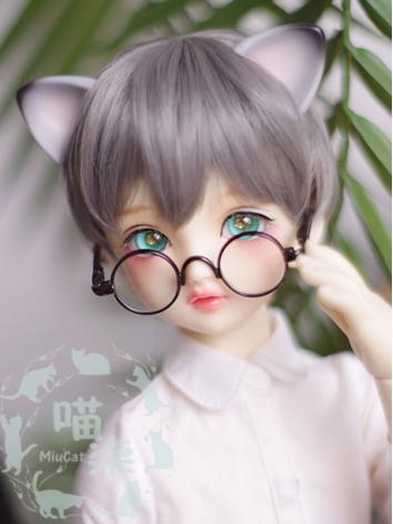 1/3 Boy Wig Dark Gray Short Hair for SD Size Ball-jointed Doll