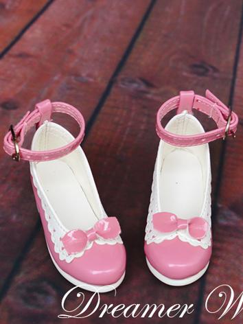 1/3 1/4 Bjd Girl Pink Sweet Shoes for SD/MSD Ball-jointed Doll