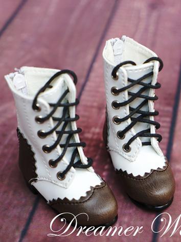 Bjd Brown&White Short Boots...