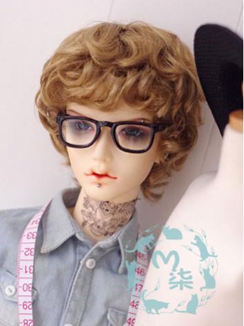 BJD Wig Golden Brown Short Curly Hair for SD/MSD/YSD Size Ball-jointed Doll