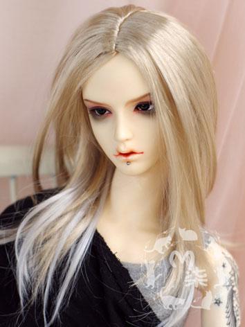 BJD Wig Boy/Girl Gold Straigth Hair for SD/MSD Size Ball-jointed Doll