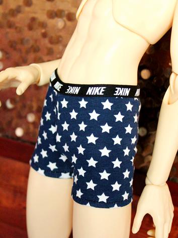 1/3 1/4 70cm Clothes Boy Underpants Blue Printed Panties for 70cm/SD/MSD Ball-jointed Doll