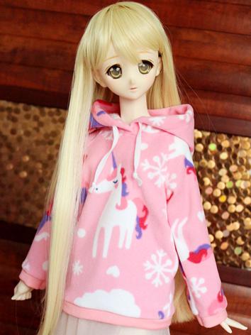 1/3 1/4 Clothes Girl Pink T-shirt Hoodies Top for SD/MSD Ball-jointed Doll