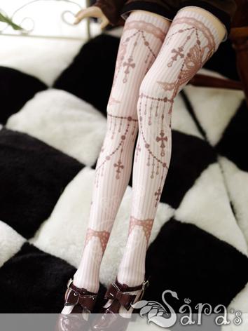 Bjd Socks Girl Lady Printed High Stockings for MSD Ball-jointed Doll