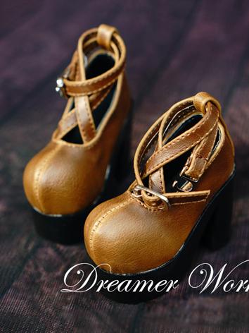 1/3 1/4 Bjd Girl Brown High-heels Shoes for SD/MSD Ball-jointed Doll