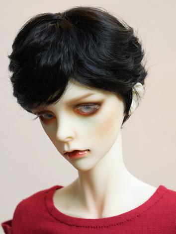 1/3 1/4 1/6 Wig Boy Short Black Hair Wig for SD/MSD/YSD Size Ball-jointed Doll