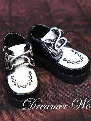 1/3 1/4 Shoes Male Black&White Punk Shoes for SD/MSD Ball-jointed Doll