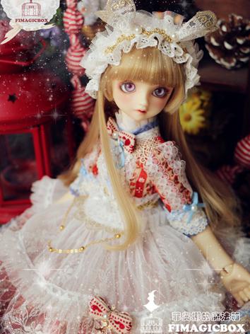 BJD Clothes Girl Red Lace Dress Suit for MSD/SD Ball-jointed Doll
