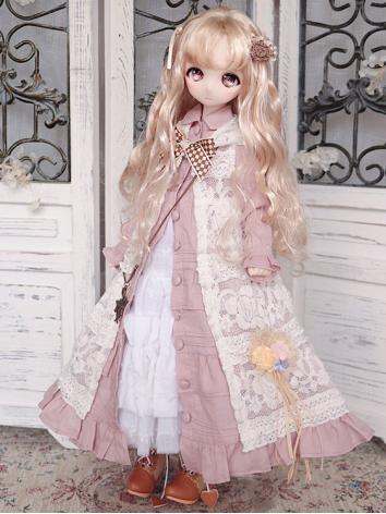 BJD Clothes Girl Pink Dress Suit for YSD/MSD Ball-jointed Doll