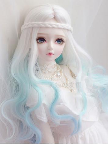 1/3 1/4 Wig Girl White Curly Hair for SD/MSD Size Ball-jointed Doll