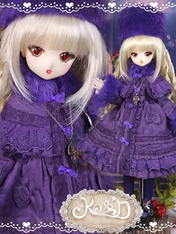 BJD Clothes MSD/MDD/DSD size Purple Dress Suit Ball-jointed Doll
