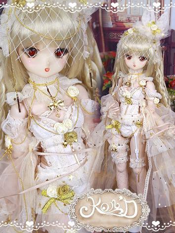 BJD Clothes MSD/MDD/DSD size Beige Suit Ball-jointed Doll