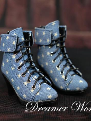 Bjd Female Short Boots HIgh-heels for 1/3 1/4 SD/MSD Ball-jointed Doll