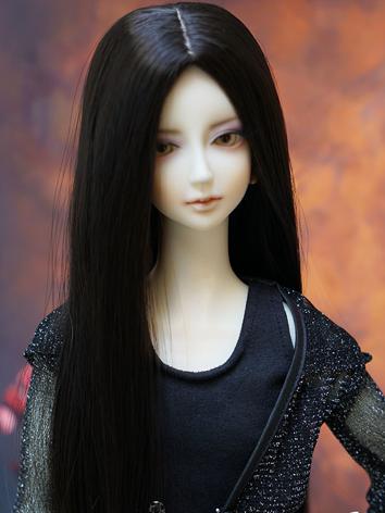 BJD Black Long Wig for SD/MSD Size Ball-jointed Doll