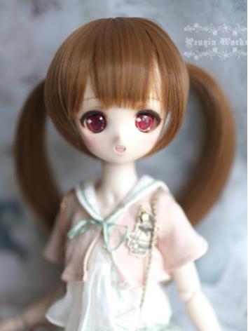 Girl Wig Brown Hair 1/3 Wig for SD Size Ball-jointed Doll