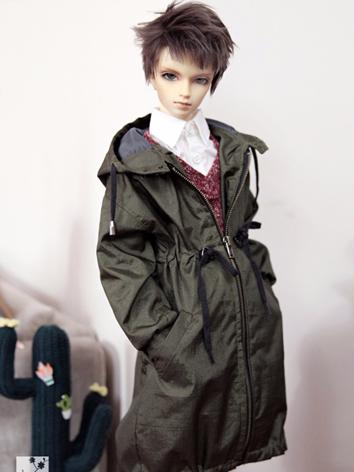 BJD Clothes Male Green/Gray Coat Outfit for SD13/SD17 Ball-jointed Doll