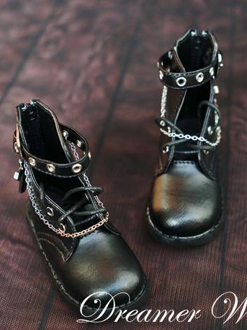 1/3 1/4 Shoes Male Black Punk Shoes for SD/MSD Ball-jointed Doll
