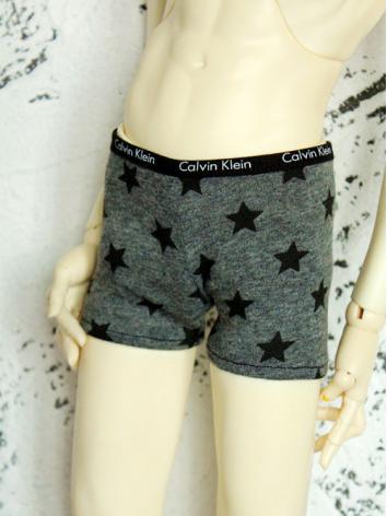 1/3 1/4 70cm Clothes Boy Underpants Dark Gray Printed Panties for 70cm/SD/MSD Ball-jointed Doll