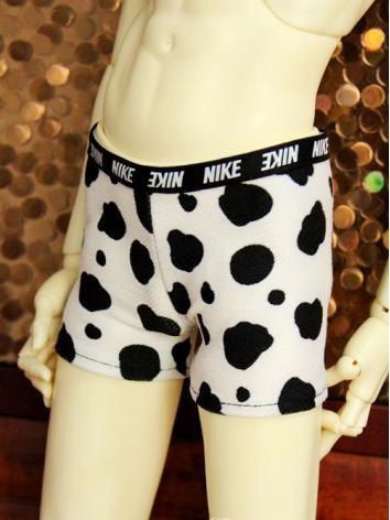1/3 1/4 70cm Clothes Boy Underpants White&Black Printed Panties for 70cm/SD/MSD Ball-jointed Doll