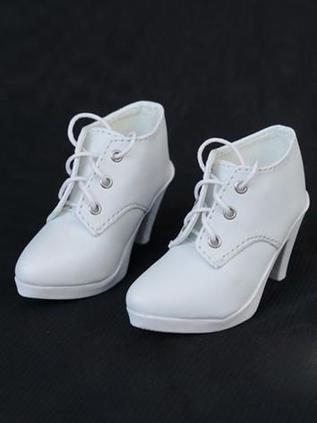 1/3 Girl Shoes White High-heeled Shoes for SD Ball-jointed Doll
