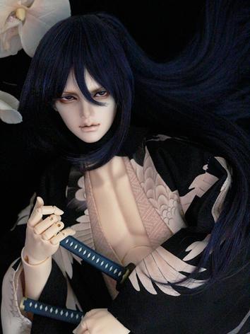 BJD Wig Male/Female Dark Blue Hair for 70cm/SD Size Ball-jointed Doll