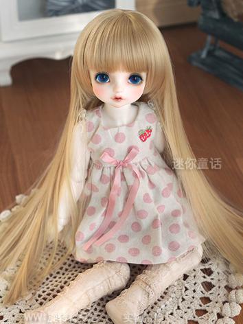 Girl Gold/Black/Light Brown Long Straight Hair 1/3 1/4 1/6 Wig for SD/MSD/YSD Size Ball-jointed Doll