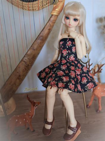 BJD Clothes Girl Printed Dress Suit for SD Ball-jointed Doll